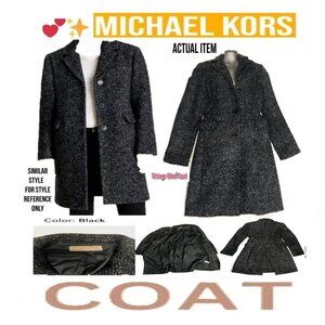 🛑 MICHAEL KORS Designer 🆒➕ COAT Tweed JACKET Tailor Trench Lined 💸BUY NOW‼️